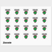 Little Miss Kerstmis Smile Vierkante Sticker (Vel)