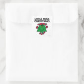 Little Miss Kerstmis Smile Vierkante Sticker (Tas)