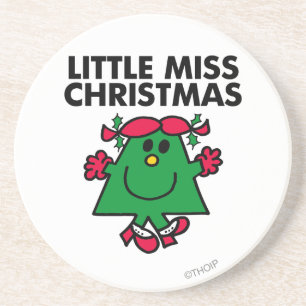 Little Miss Kerstmis Smile Zandsteen Onderzetter
