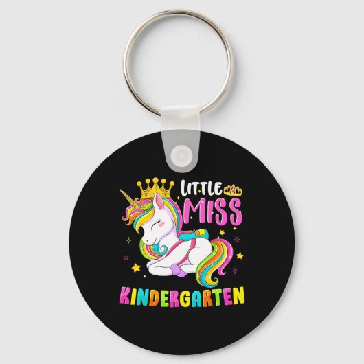 Little Miss Kindergarten Ck To School Hello Kinder Sleutelhanger (Voorkant)