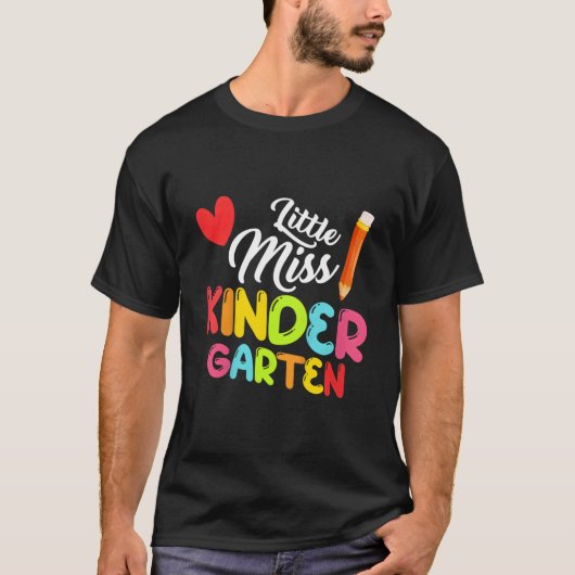 Little Miss Kindergen Back To School He T-shirt (Voorkant)