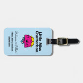 Little Miss | Kleine Miss Chatterbox is zo schatti Bagagelabel (Voorkant horizontaal)