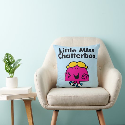 Little Miss | Kleine Miss Chatterbox is zo schatti Kussen (Stoel)