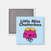Little Miss | Kleine Miss Chatterbox is zo schatti Magneet (Voorkant / Achterkant)