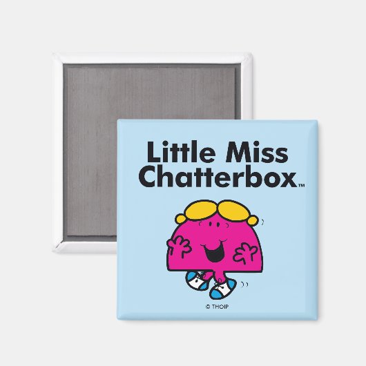 Little Miss | Kleine Miss Chatterbox is zo schatti Magneet (Voorkant / Achterkant)