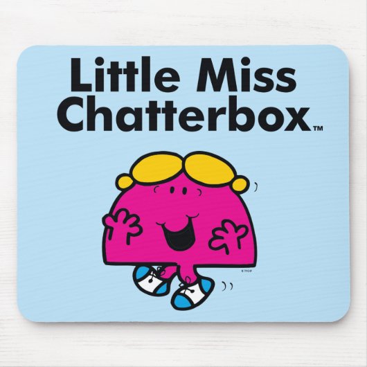 Little Miss | Kleine Miss Chatterbox is zo schatti Muismat (Voorkant)