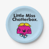 Little Miss | Kleine Miss Chatterbox is zo schatti Papieren Bordje (Voorkant)
