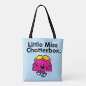 Little Miss | Kleine Miss Chatterbox is zo schatti Tote Bag (Achterkant)