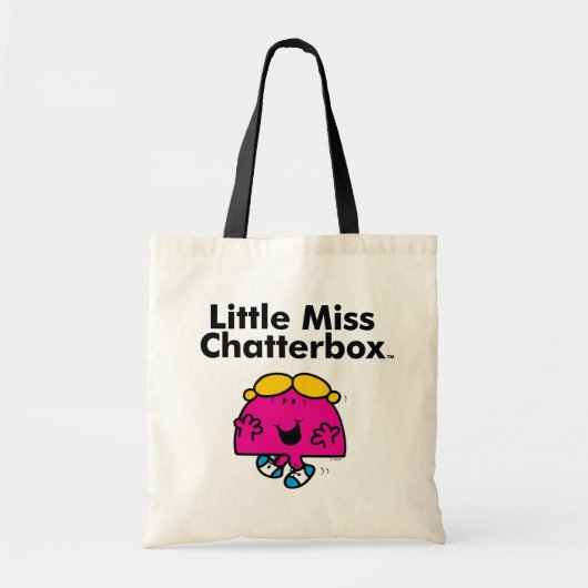 Little Miss | Kleine Miss Chatterbox is zo schatti Tote Bag (Voorkant)