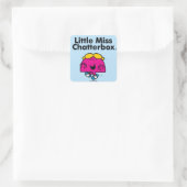 Little Miss | Kleine Miss Chatterbox is zo schatti Vierkante Sticker (Tas)