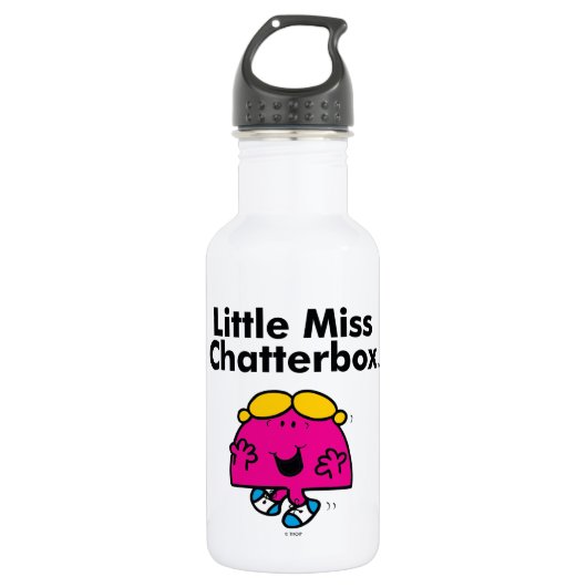 Little Miss | Kleine Miss Chatterbox is zo schatti Waterfles (Voorkant)