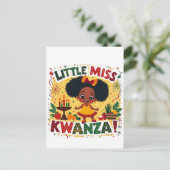 Little Miss Kwanza Afro Amerikaanse Kwanaz erfgoed Briefkaart (Staand voorkant)