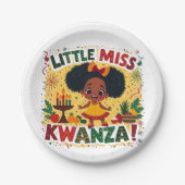 Little Miss Kwanza Afro Amerikaanse Kwanaz erfgoed Papieren Bordje (Voorkant)