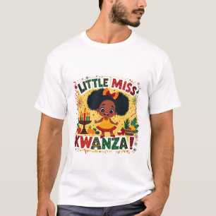 Little Miss Kwanza Afro Amerikaanse Kwanaz erfgoed T-shirt