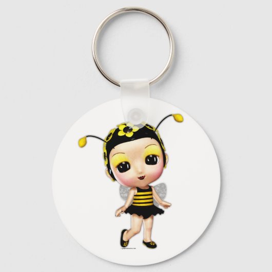Little Miss Lady Bumblebee Keyring Sleutelhanger (Voorkant)