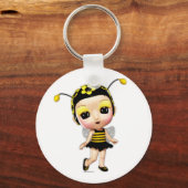 Little Miss Lady Bumblebee Keyring Sleutelhanger (Voorkant)