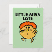 Little Miss Late | zwarte belettering Briefkaart (Voorkant / Achterkant)