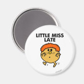Little Miss Late | zwarte belettering Magneet (Voorkant / Achterkant)