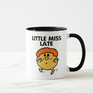 Little Miss Late   zwarte belettering Mok
