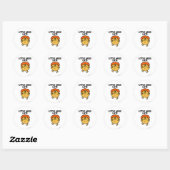 Little Miss Late | zwarte belettering Ronde Sticker (Vel)
