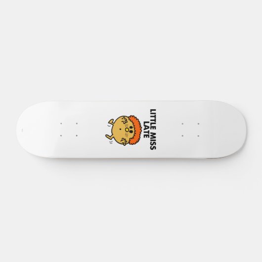 Little Miss Late | zwarte belettering Skateboard (Horizontaal)