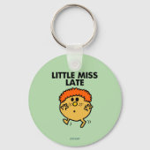 Little Miss Late | zwarte belettering Sleutelhanger (Achterkant)