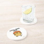 Little Miss Late | zwarte belettering Zandsteen Onderzetter (Zijkant)