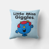 Little Miss | Little Miss Giggles Lachen Staat Kussen (Achterkant)