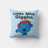 Little Miss | Little Miss Giggles Lachen Staat Kussen (Voorkant)