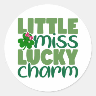 Little Miss Lucky Charm 🍀✨ Ronde Sticker