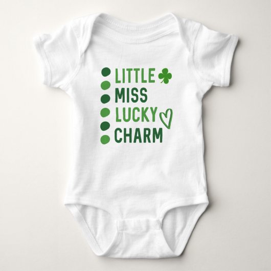 Little Miss Lucky Charm / Schattigee St Patrick's  Romper (Voorkant)