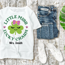 "Little Miss Lucky Charm" St. Patrick's Day T-shir T-shirt