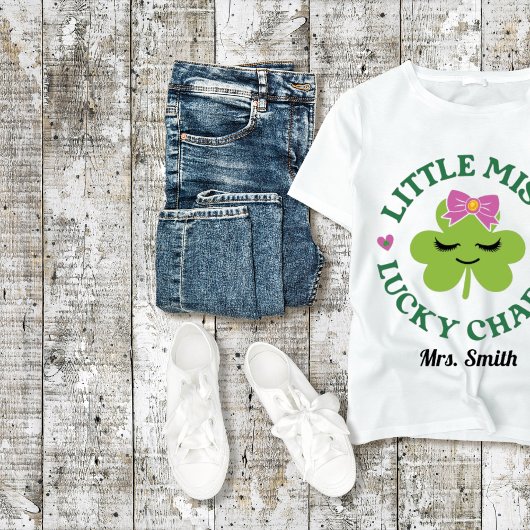 "Little Miss Lucky Charm" St. Patrick's Day T-shir T-shirt