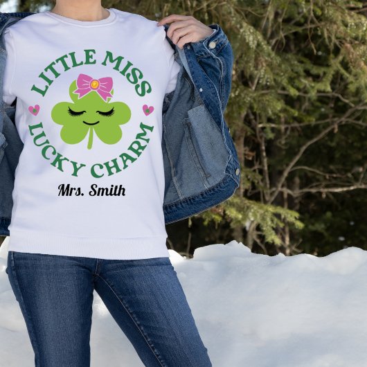"Little Miss Lucky Charm" St. Patrick's Day T-shir T-shirt