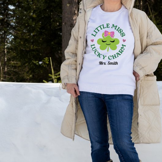 "Little Miss Lucky Charm" St. Patrick's Day T-shir T-shirt