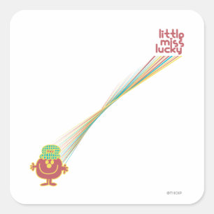 Little Miss Lucky   gelukstreinen Vierkante Sticker
