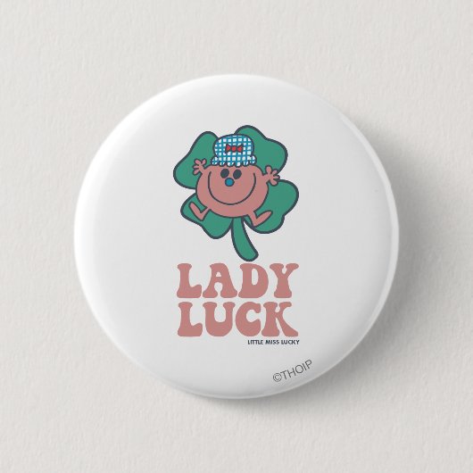 Little Miss Lucky | Lady Luck Ronde Button 5,7 Cm (Voorkant)
