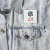 Little Miss Lucky | Lady Luck Vierkante Button 5,1 Cm (In situ)