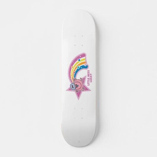Little Miss Lucky | regenboog Persoonlijk Skateboard (Voorkant)