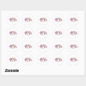 Little Miss Lucky | regenboog Ronde Sticker (Vel)