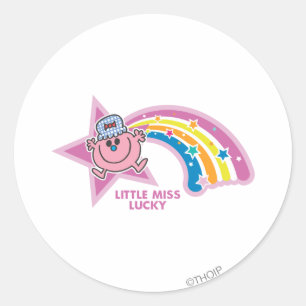 Little Miss Lucky   regenboog Ronde Sticker