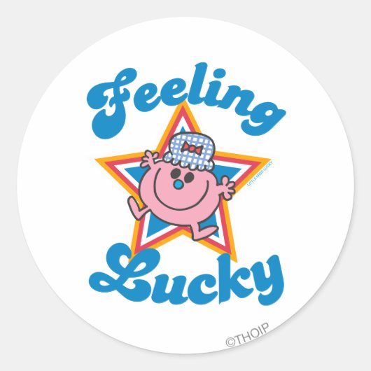 Little Miss Lucky Star Ronde Sticker (Voorkant)