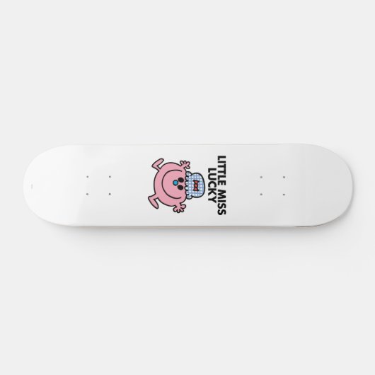 Little Miss Lucky | Zwarte briefing Skateboard (Horizontaal)