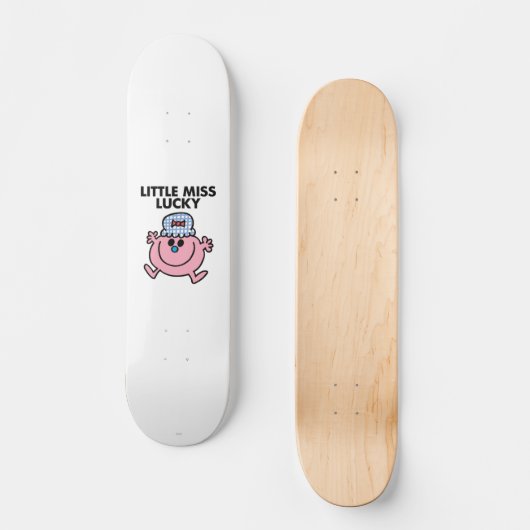 Little Miss Lucky | Zwarte briefing Skateboard (Voorkant)