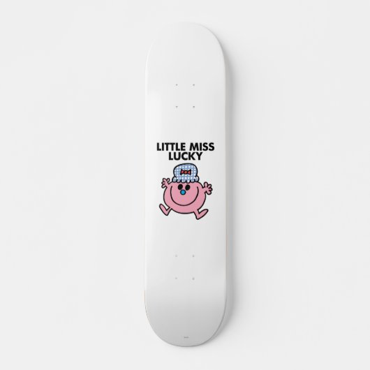 Little Miss Lucky | Zwarte briefing Skateboard (Voorkant)