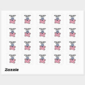 Little Miss Lucky | Zwarte briefing Vierkante Sticker (Vel)