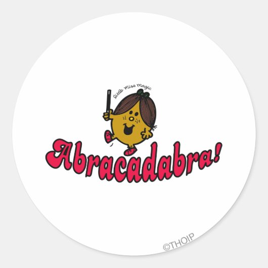 Little Miss Magic | Abracadabra Ronde Sticker (Voorkant)
