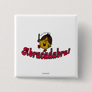 Little Miss Magic Abracadabra Vierkante Button 5,1 Cm