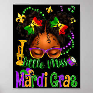 Little Miss Mardi Gras Boog Meisjes Kinderen New O Poster