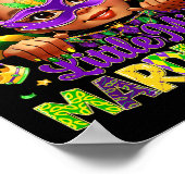 Little Miss Mardi Gras Carnival New Orleans Fleur  Poster (Hoek)